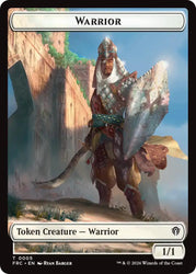 Warrior // Shark Double-Sided Token [Reality Fracture Commander Tokens]