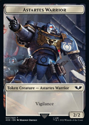 Astartes Warrior // Clue Double-Sided Token (Surge Foil) [Universes Beyond: Warhammer 40,000 Tokens]